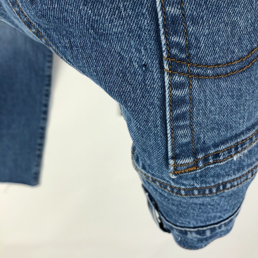 Levis Wedgie Raw Hem Button Fly Premium Cut Off Fray Jeans 29 (30W 28L) EUC - Picture 2 of 10